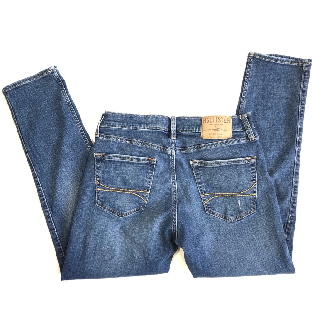 Hollister Distressed Classic Taper Jeans 30x30 - Picture 4 of 7
